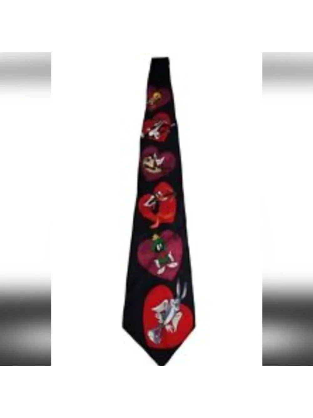 Looney Tunes Necktie mania lovestruck Hearts tie Bugs,Tweety, Marvin Taz, Daffy